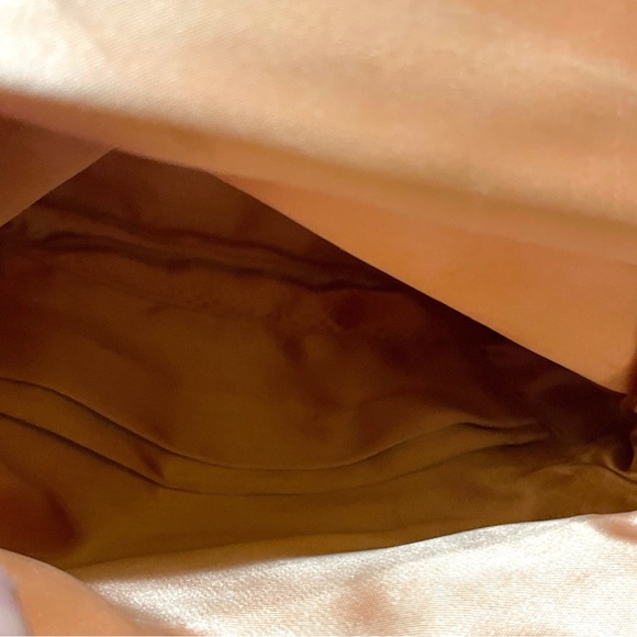 Vintage Ingber FoldOver Clutch Purse Canary Yellow Gold Hardware Kiss Lock Close - Picture 11 of 16